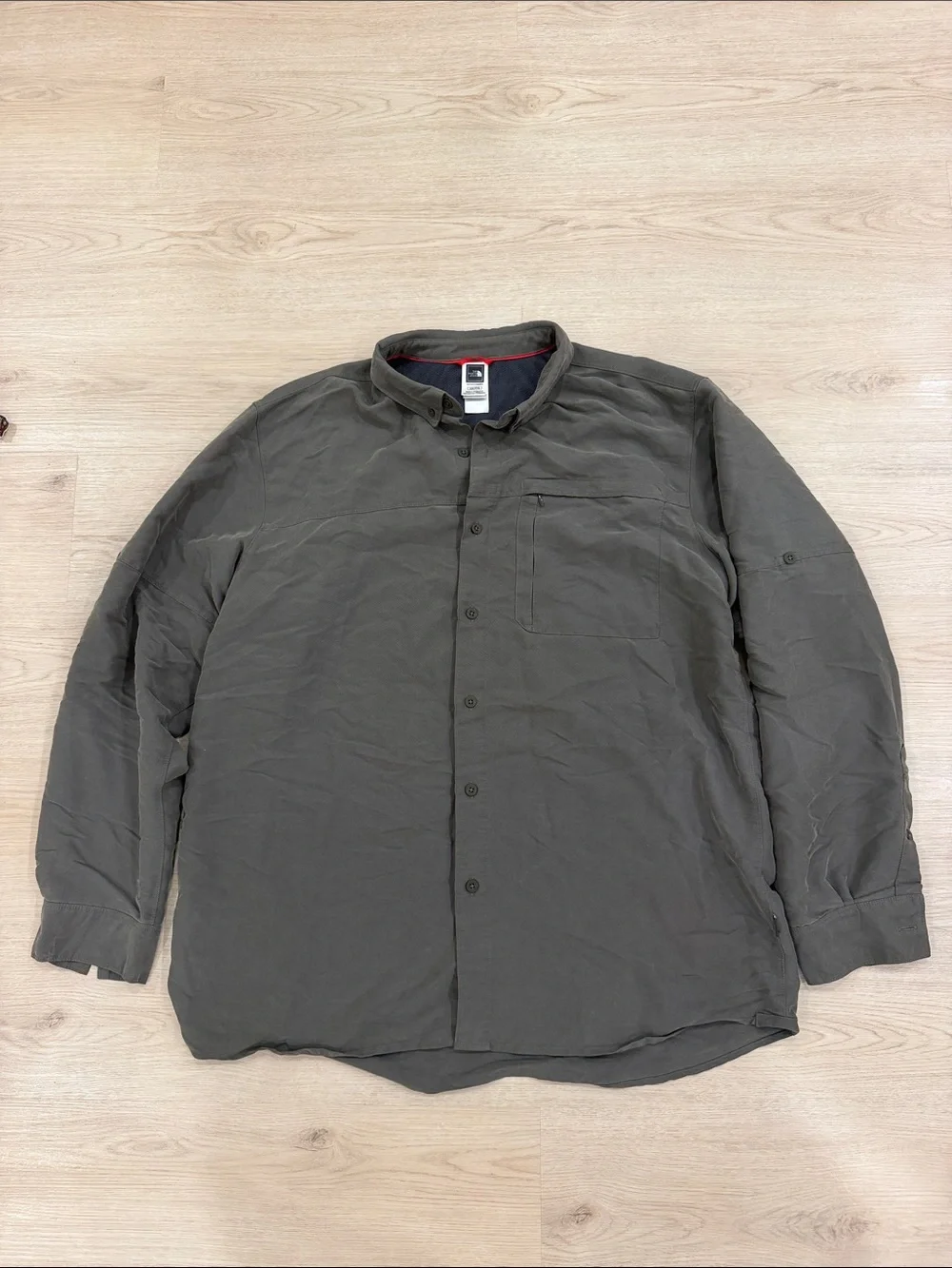 The North Face XXL Men's Olive Button-Up Jacket Shirt